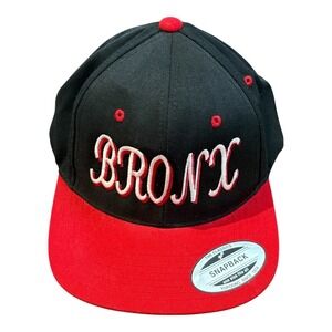 Lids Bronx Snapback Hat Baseball Cap Red Black Yupoong The‎ Classics One Size